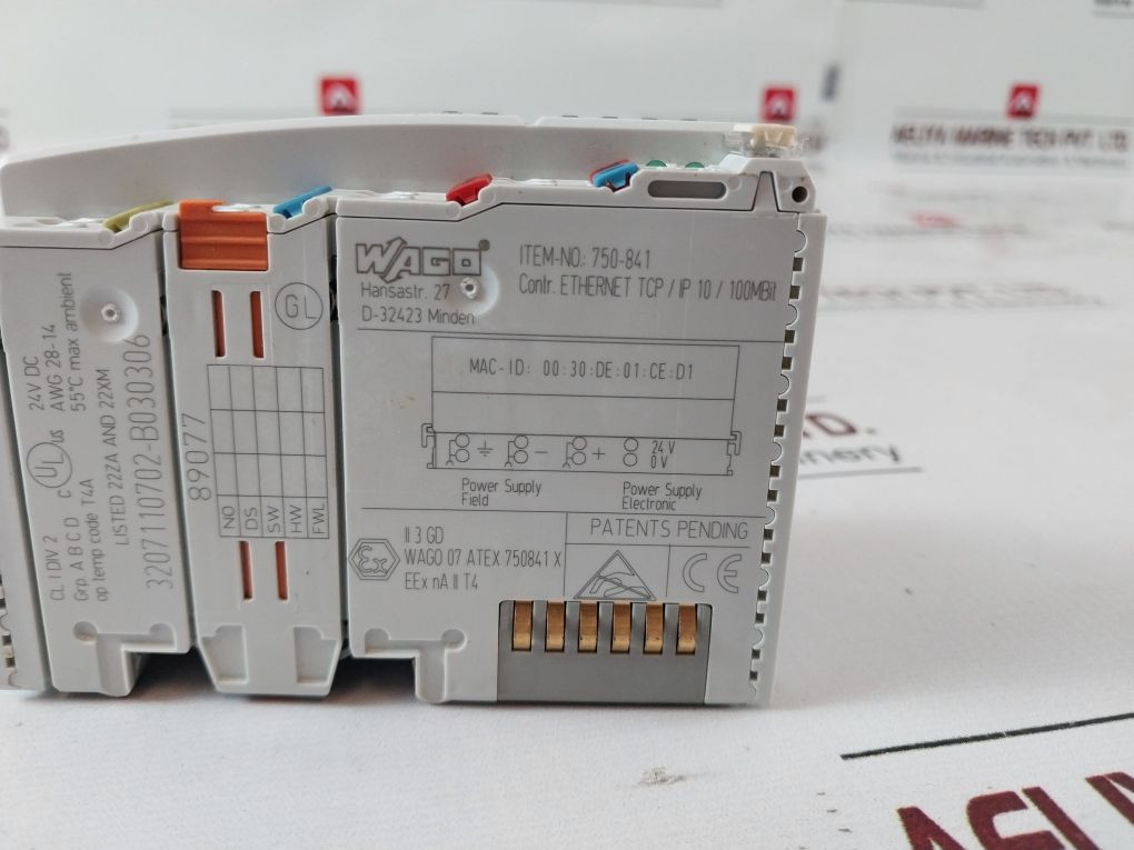WAGO PLC 750-841 I/Oユニット Wago 750-841 Ethernet Bus Controller 24V Dc