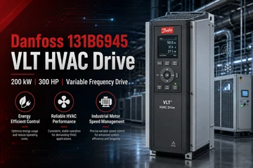 Danfoss 131B6945 VLT HVAC Drive 200 kW 300 HP Variable Frequency Drive