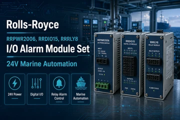 Rolls-Royce RRPWR2006, RRDIO15, RRRLY8 I/O Alarm Module Set 24V Marine Automation