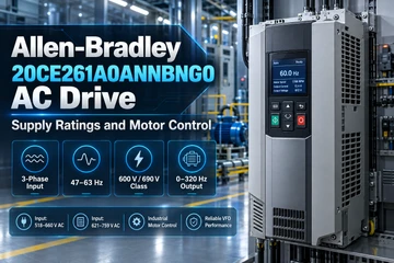 Allen-Bradley 20CE261A0ANNBNG0 AC Drive: Supply Ratings and Motor Control