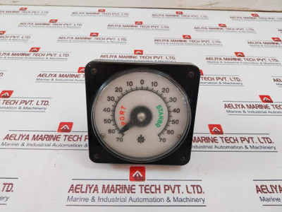 Osaka Nunotani Seiki Ts 4N39E11 Angle Indicator Receiver 70-0-70 Starbd