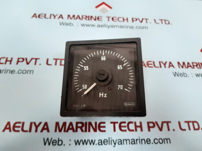 Crompton 243-05rg-hg-sb panel meter scaled 50-60-70 hertz Crompton 243-05rg-hg-sb panel meter scaled 50-60-70 hertz