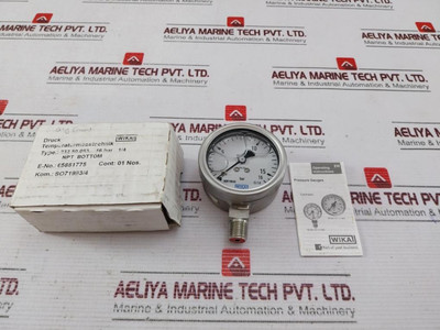 Wika 316 Ss Pressure Gauge 0-16 Bar Wika 316 Ss Pressure Gauge 0-16 Bar
