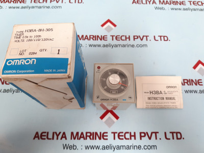 Omron Timer H3Ba-8H-305 100/110/120Vac 0.5S To 100H Omron Timer H3Ba-8H-305 100/110/120Vac 0.5S To 100H