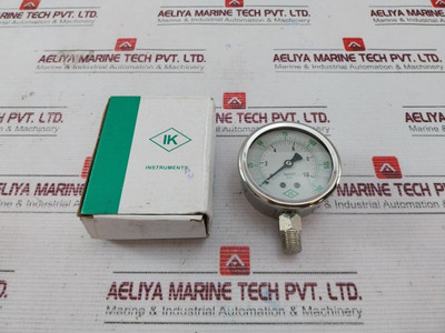 Ik Instruments 60-l-a Pressure Gauge 0-10 Kg/Cm2 - New Ik Instruments 60-l-a Pressure Gauge 0-10 Kg/Cm2 - New