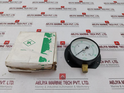 Ik Instruments 0-15 Kg/Cm2 Pressure Gauge 0-200 Psi - New Ik Instruments 0-15 Kg/Cm2 Pressure Gauge 0-200 Psi - New
