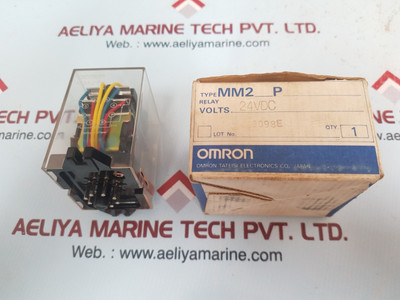 Omron Mm2P Relay 24Vdc Coil, Bottom View & Weight 230gm Omron Mm2P Relay 24Vdc Coil, Bottom View & Weight 230gm