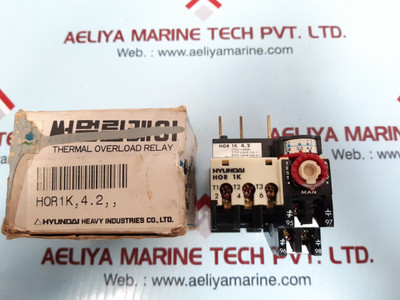 Hyundai Hor 1K 4.2 Thermal Overload Relay 5Ka At 600 Vac Max. Hyundai Hor 1K 4.2 Thermal Overload Relay 5Ka At 600 Vac Max.