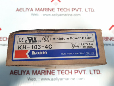 Koino Miniature Power Relay 220Vac Kh-103-4C Resistive Koino Miniature Power Relay 220Vac Kh-103-4C Resistive