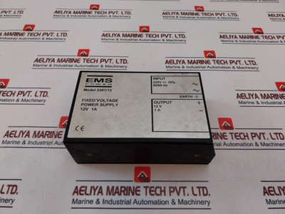 Ems Power 2381/12 Fixed Voltage Power Supply 12V 1A Used Ems Power 2381/12 Fixed Voltage Power Supply 12V 1A Used