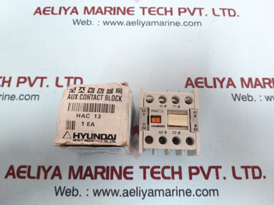 Hyundai Hac13 Aux Contact Block Ac15 750v~ 660v~ 90gm Hyundai Hac13 Aux Contact Block Ac15 750v~ 660v~ 90gm