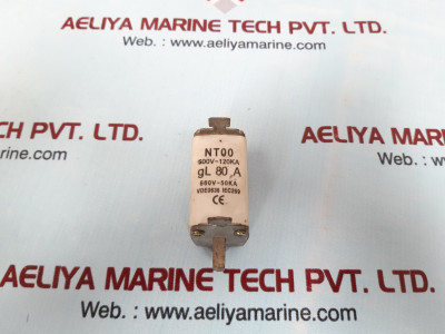 Nt00 Gl 80A Fuse 500V~120Ka