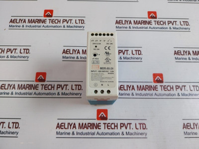 Mean Well Mdr-60-24 Din Rail Power Supply 100-240V Ac 1.8A Used