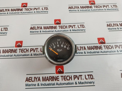 Motometer 0-10 Bar Oil Pressure Gauge Used Motometer 0-10 Bar Oil Pressure Gauge Used