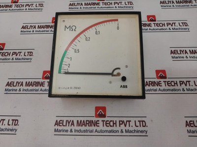 Abb 0-10 ∞ MΩ Ri 250KΩ Isolation Monitor Analog Panel Meter