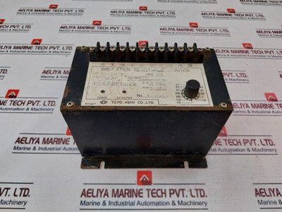 Toyo Keiki Is-3 Insulation Resistance Monitor 50/60Hz Used Toyo Keiki Is-3 Insulation Resistance Monitor 50/60Hz Used