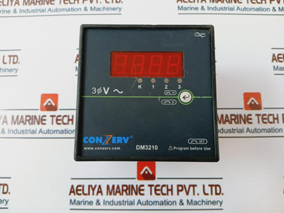 Conzerv Dm3210 Three Phase Voltmeter 90 To 300 Vac 50/60Hz Conzerv Dm3210 Three Phase Voltmeter 90 To 300 Vac 50/60Hz