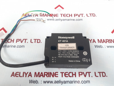 Honeywell 401a ignition transformer 230v~0.25a 50/60hz Honeywell 401a ignition transformer 230v~0.25a 50/60hz