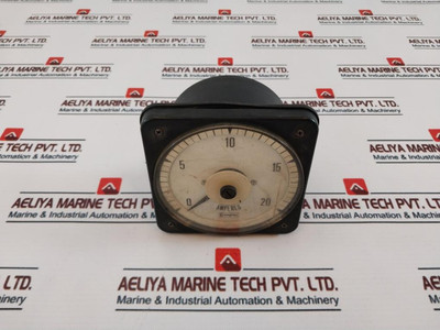 Crompton 0-20 Dc Amp Analog Amperes Meter Crompton 0-20 Dc Amp Analog Amperes Meter