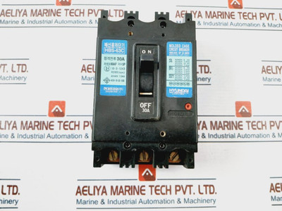 Hyundai Hbs-63C, 3P Molded Case Circuit Breaker 30A 660V Hyundai Hbs-63C, 3P Molded Case Circuit Breaker 30A 660V