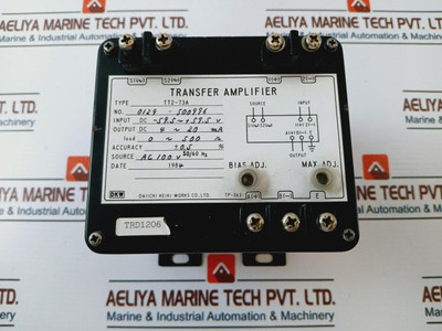 Daiichi Keiki Tt2-73A Transfer Amplifier Ac 100V 50/60Hz Daiichi Keiki Tt2-73A Transfer Amplifier Ac 100V 50/60Hz