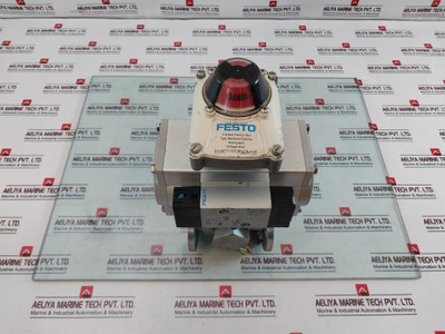 Festo Dfpd-80-rp-90-rd-f0507 Rotary Actuator W/ Solenoid Valve, Switch Box