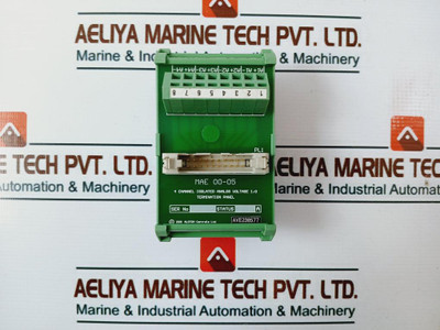 Alstom Controls Mae 00-05 4Channel Isolated Analog Voltage I/O Termination Panel