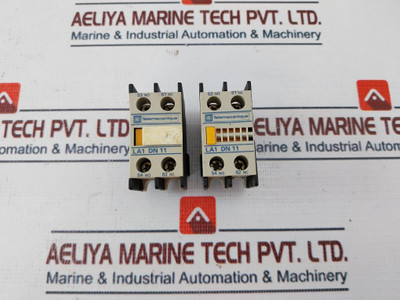 Lot Of 2X Telemecanique La1 Dn11 Auxiliary Contact Block 10A