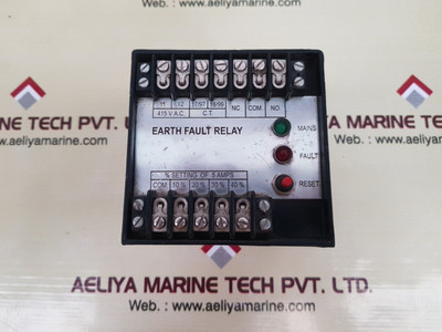 Earth fault relay for 415V AC with 5A setting, 10-40% compatibility