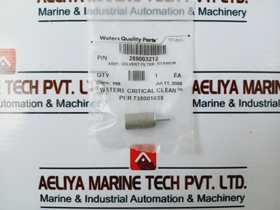 Waters 289003212 Assy, Solvent Filter, Titanium New Waters 289003212 Assy, Solvent Filter, Titanium New