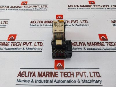 Finder 55.34 Relay With 94.74.10 Base, 3Tx7 402-2C Aux Contact Used Finder 55.34 Relay With 94.74.10 Base, 3Tx7 402-2C Aux Contact Used