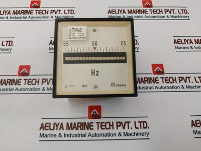 Celsa 440V Frequency Counter Meter 55-65 Hz Used Celsa 440V Frequency Counter Meter 55-65 Hz Used