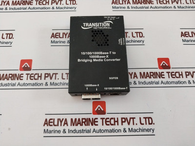 Transition Networks Sgfeb1013-120 Bridging Media Converter 12Vdc Input Used