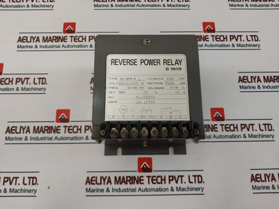 Taiyo Sc-rpr-a1 Reverse Power Relay 6600/110V 3500 Kw 50/60Hz Used Taiyo Sc-rpr-a1 Reverse Power Relay 6600/110V 3500 Kw 50/60Hz Used