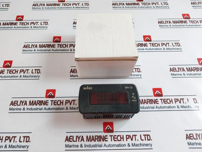 Selec Mv15 Digital Voltmeter 50-480Vac Used Selec Mv15 Digital Voltmeter 50-480Vac Used