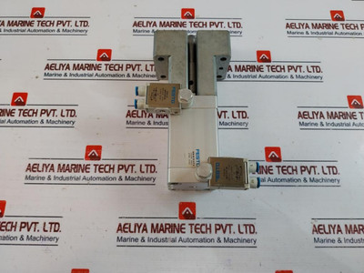 Festo Adn-40-50-a-p-a Compact Cylinder W/ Vfof-le-bah-g18-q6 Flow Control Valve Used