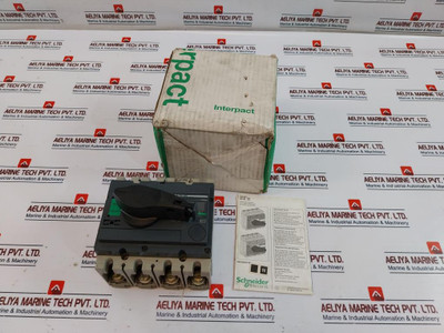 Schneider Electric Ins 250, 4P Switch Disconnector With Black Rotary Handle