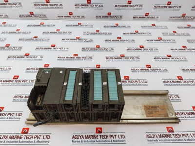 Siemens Simatic S7 6Es7390-1Bc00-0Aa0 Din Rail With 6Es7315-2Ag10-0Ab0 Module Used