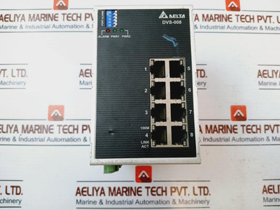 Delta Dvs-008 Unmanaged Industrial Ethernet Switch Dvs-008W01 12-48Vdc 0.45A Used Delta Dvs-008 Unmanaged Industrial Ethernet Switch Dvs-008W01 12-48Vdc 0.45A Used