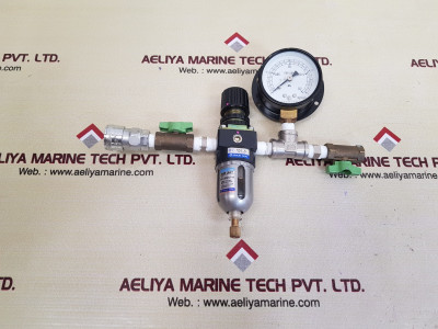 Nihon seiki bn-3r21f-8 air equipment with nsk pressure gauge