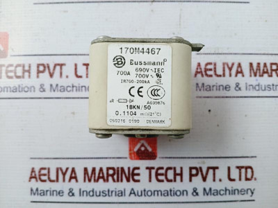 Bussmann 170M4467 Fuse 690V 700A Used Bussmann 170M4467 Fuse 690V 700A Used