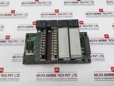 Mitsubishi Electric A1Sx80, A1Sy10Eu Input Output Modules W/ Base Unit A1S55B-s1 - Used