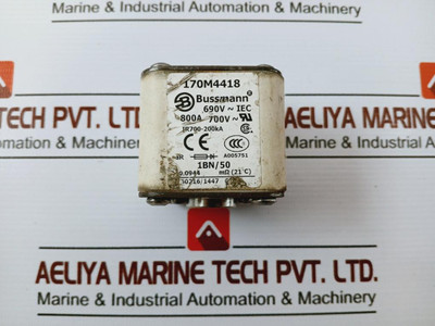 Bussmann 170M4418 High Speed Square Body Fuse 800A 690V~ - Used