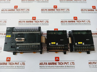 Omron Cp1L-m30Dt1-d Programmable Controller W/ Analog I/O Module Cp1W-mad11 Set - Used
