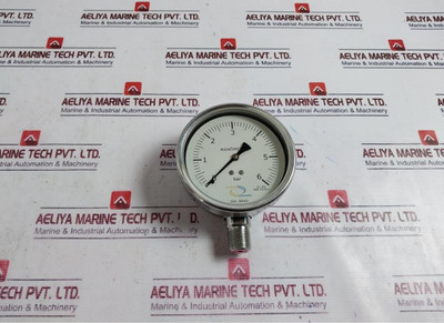 Alianca Offshore Nbr 14105-1 Manometer Pressure Gauge 0-6 Bar - New Alianca Offshore Nbr 14105-1 Manometer Pressure Gauge 0-6 Bar - New