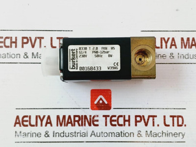 Burkert Solenoid Valve 0330 T 2,0 Fkm Ms G1/4 Pn0-12Bar 230V 50Hz 8W  - New