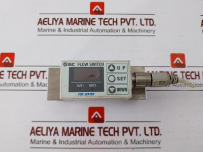 Smc Pf2W704-03-27 Digital Flow Switch For Water Min 0.5-4L 12-24Vdc - Used