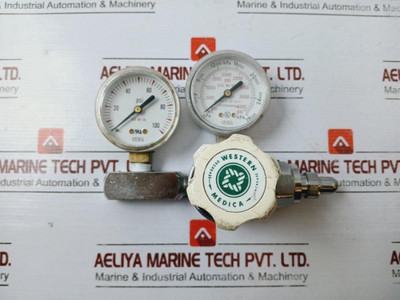 Western Medica M1-540-pg Compressed Gas Regulator 0-100 Psi W/ High Pressure Gauge - Used Western Medica M1-540-pg Compressed Gas Regulator 0-100 Psi W/ High Pressure Gauge - Used