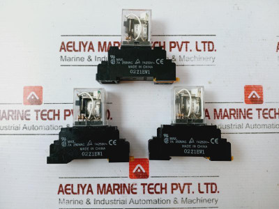 Lot Of 3X Omron MY2N Miniature Power Relay With Socket 24Vdc 5A 250Vac