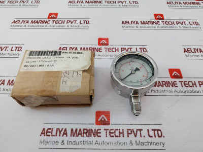 Scotts En 837-1 Pressure Gauge Socket & Tube 0-6 Bar 0-90 Psi 644.11.19.003